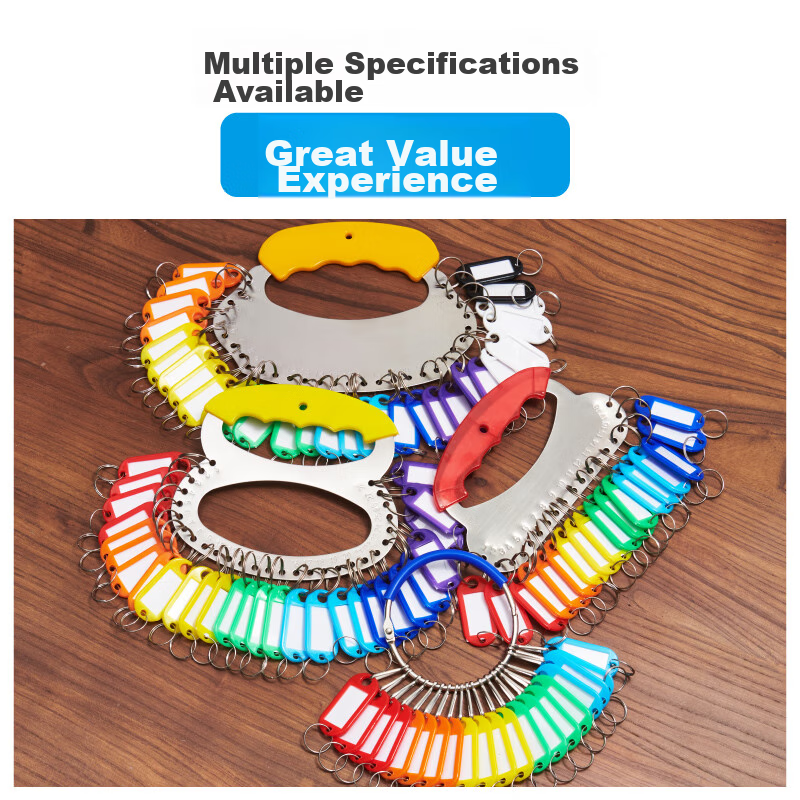 DSB (Disbi) Key Ring Blue Bracelet 20 Slots, 25 Marking Tags, Key Chain Markers, Key Rings, Thickened Stainless Steel Markers for Classification And Storage