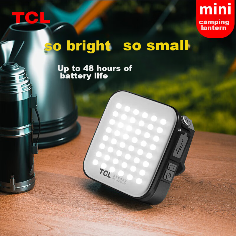 TCL Solar Outdoor Camping Light, Long-Lasting Battery Life, Tent Light, Emergency Lighting, Home Lighting, Power Outage Atmosphere Light