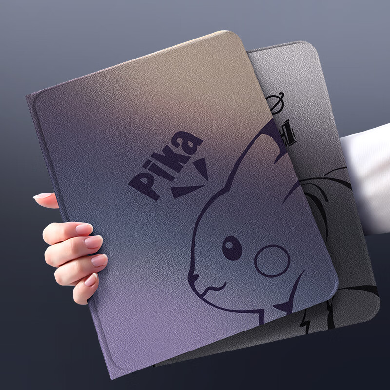 XP Compatible Xiaomi Pad 7/7 Pro Protective Case Xiaomi Pad Protective Cover 11.2 Inch 2024 Tablet Case Ultra-thin Anti-drop Anti-bend Full Coverage - Dark Purple Awaits Pikachu