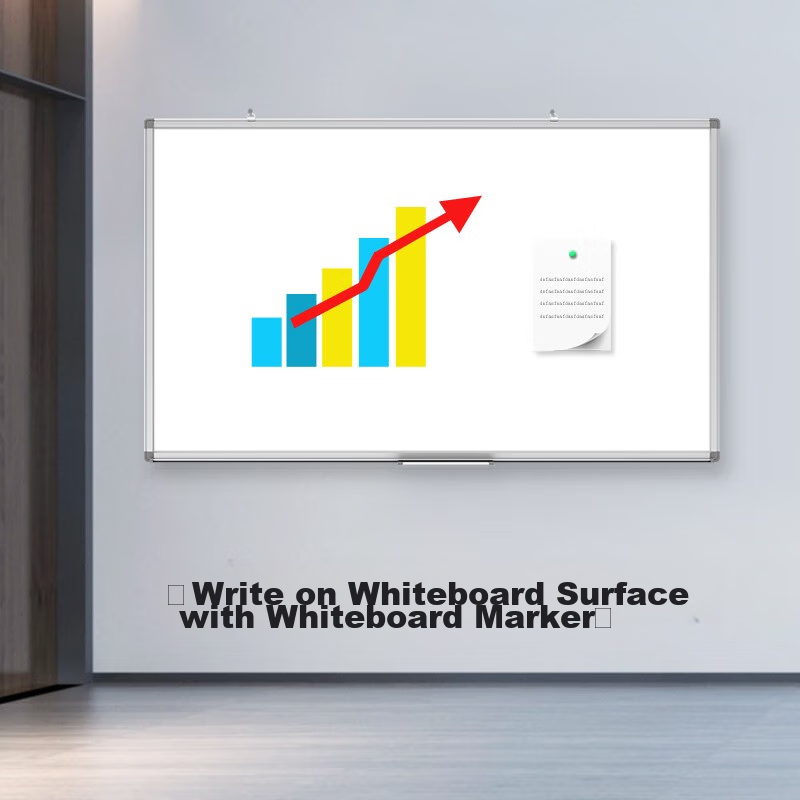 VIZ-PRO (Weipu) 90*60cm Wall-Mounted Whiteboard, Double-Sided Children's Chalkboard, Home Green Board, Magnetic Hanging Office Teaching Conference Whiteboard BB6090L