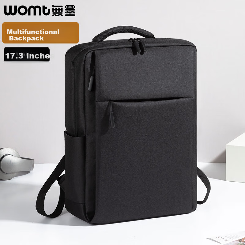 WOMT No-Ink Notebook Laptop Backpack Business Casual Commuting Travel Backpack 17.3 Inch for Apple, Lenovo ThinkPad, Huawei, Dell, Asus, HP