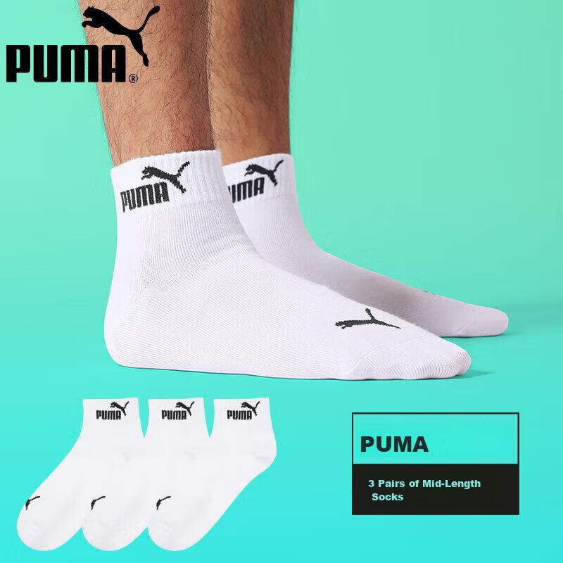 PUMA Men's Sports Casual Mid-Calf Socks, 3 Pairs