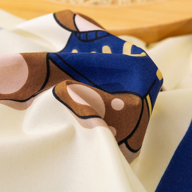 Aiwei Pillowcase 110g Brushed Pillowcase, One Pair, Children's Pillowcase, Student Single Pillowcase, Lucky Bear, 48*74cm