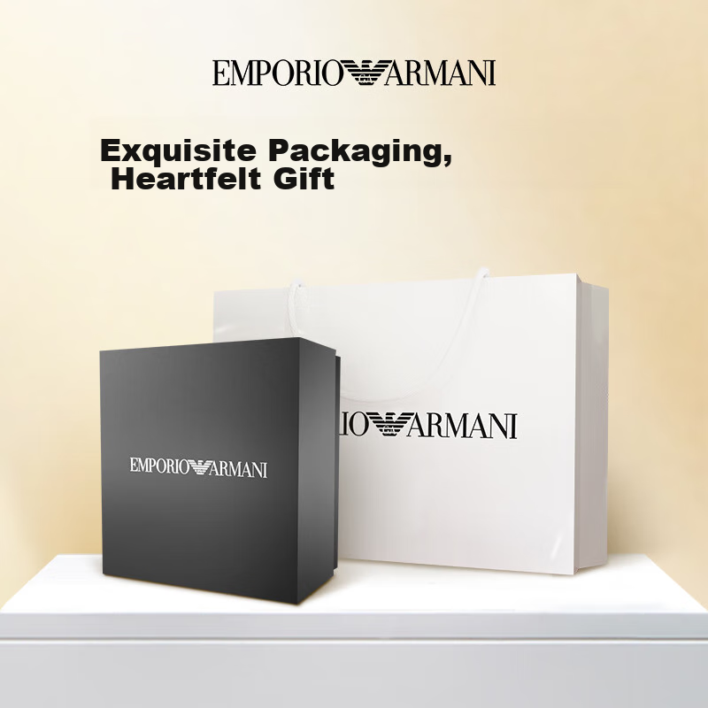 Emporio Armani Men's Watch, Black Knight Series, Cool Leather Strap, Skeleton Mechanical Watch, Birthday Gift for Boyfriend, AR60008