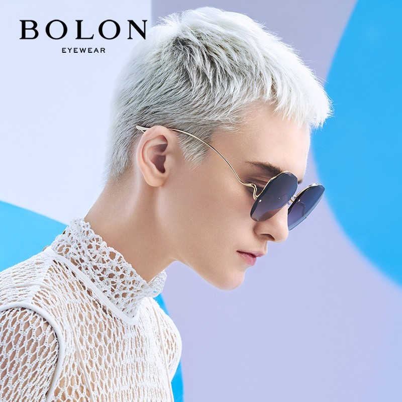 BOLON Elegant Frameless Versatile Sunglasses for Women, UV Protection Driving Sunglasses BL7098A60