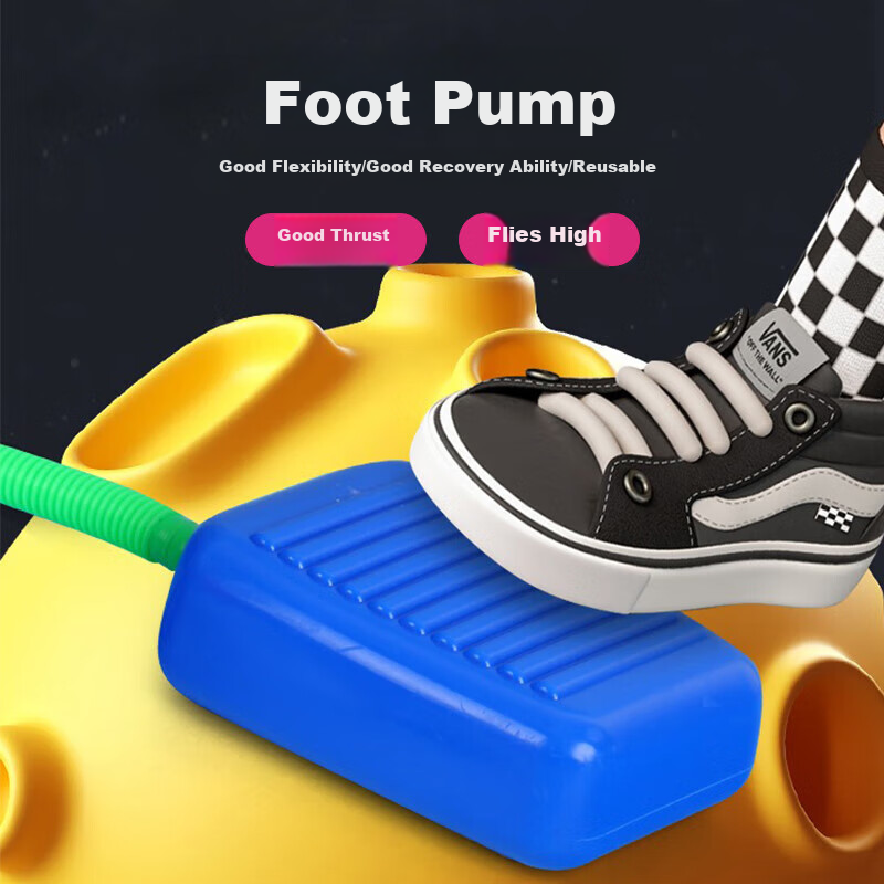 Dad Mom Rocket Launcher Toy, Children's Outdoor Toy, Flying Rocket Launcher, Foot-Operated Ejecting Small Rocket Launcher