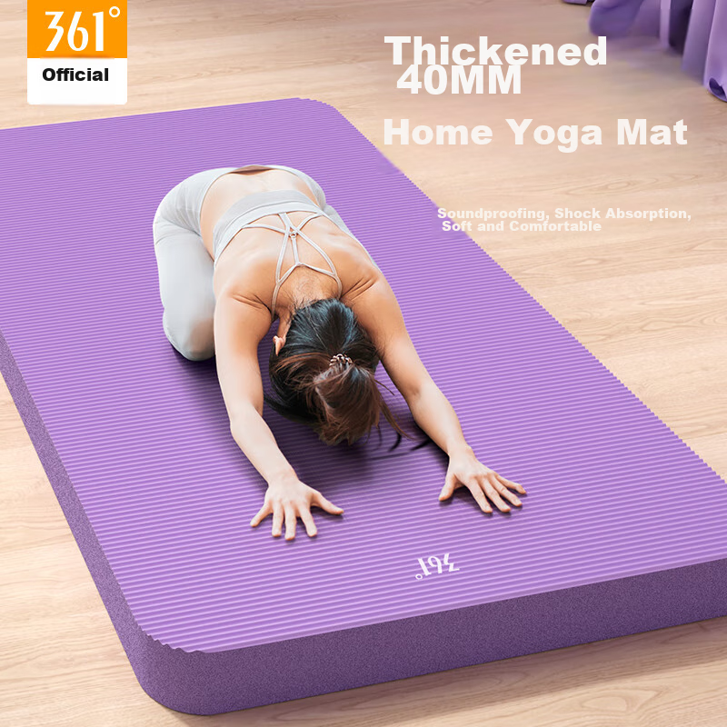 361° Thick Yoga Mat, Fitness Mat for Home Use, Non-Slip, Shock-Absorbing, Quiet, Extra Thick 40mm, Enlarged And Widened