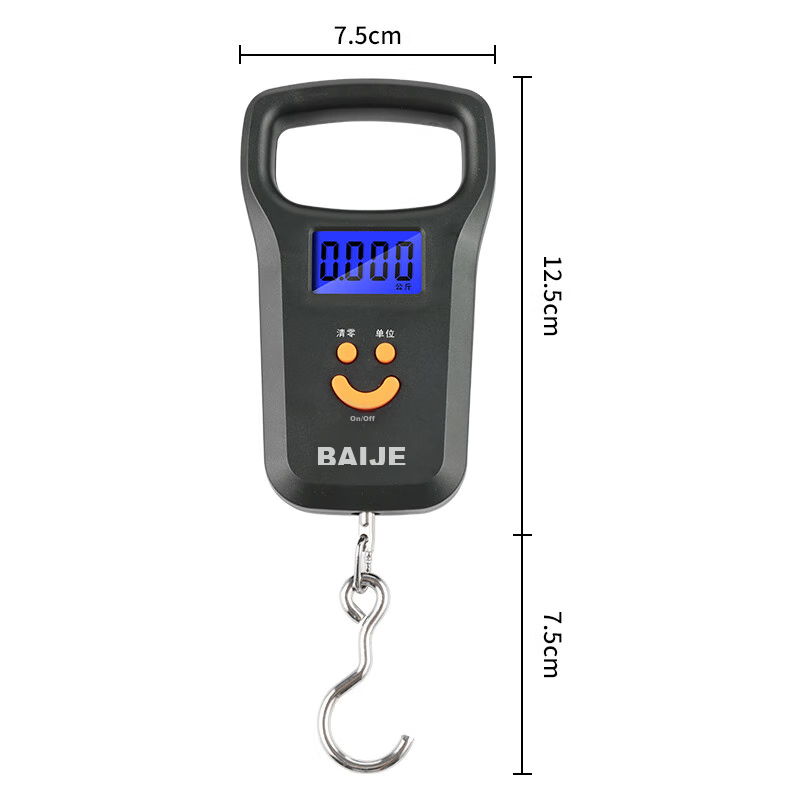 Baijie Handheld Electronic Scale, Portable Spring Scale, Hook Scale, Small Hanging Scale, Electronic Scale, Luggage Scale, Portable Express Scale
