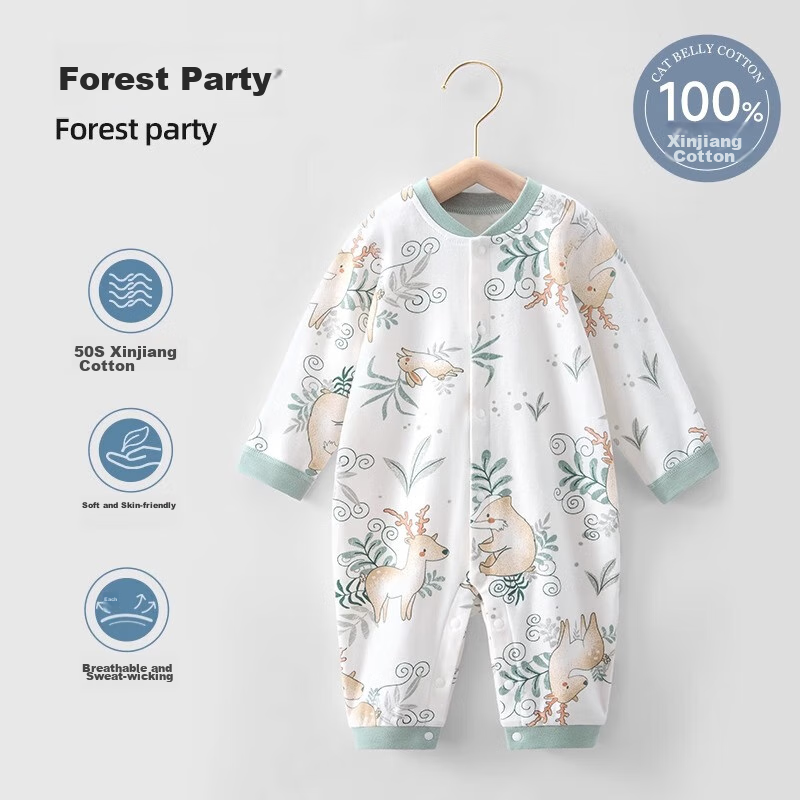 Beipesi Baby Clothes, Infant Romper, Autumn Onesie, Crawling Suit, Newborn Infant Early Autumn Long-Sleeve Pajamas