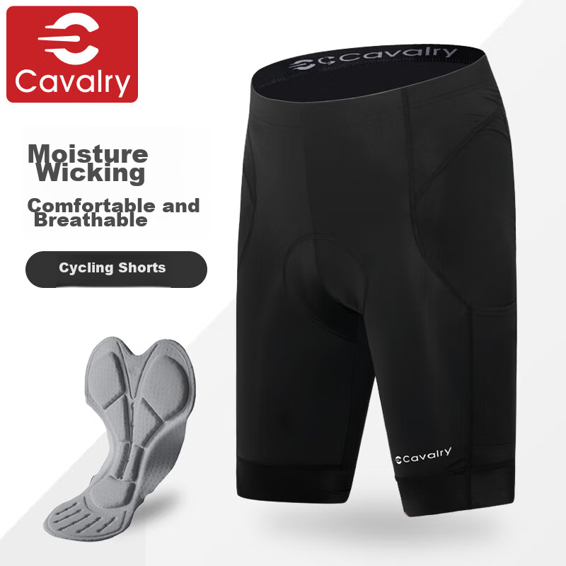 CAVALRY Cycling Shorts, Bicycle Riding Wear, Summer And Autumn Men's Padded Shorts, Mountain Bike And Road Bike Pants, Seat Cushion Equipment, XL