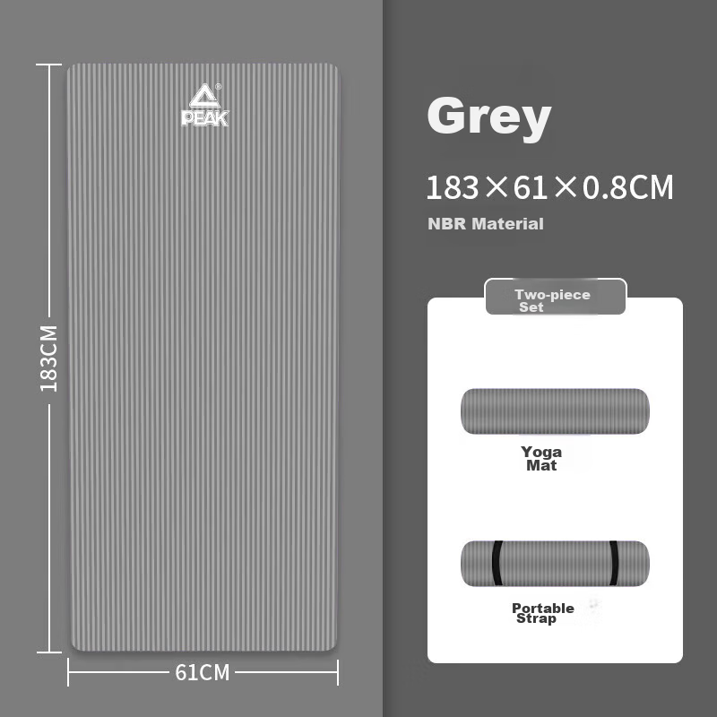 PEAK Yoga Mat for Men And Women, Fitness Training Exercise Mat with Shock Absorption, Soundproof, Non-Slip, Thick Children's Dance Mat, Lazy Person's Exercise Mat