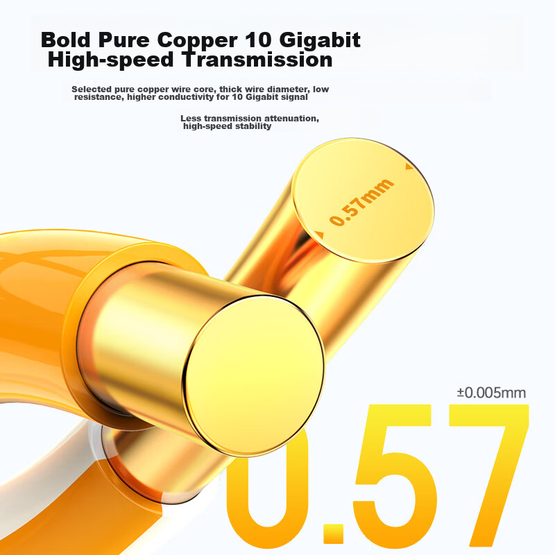 Akihabara (CHOSEAL) Original Unshielded CAT6A Ethernet Cable, 10 Gigabit High-Speed, Pure Copper Core, Engineering And Home Network Box Cable, Gray, 50 Meters, QS2668AT50S