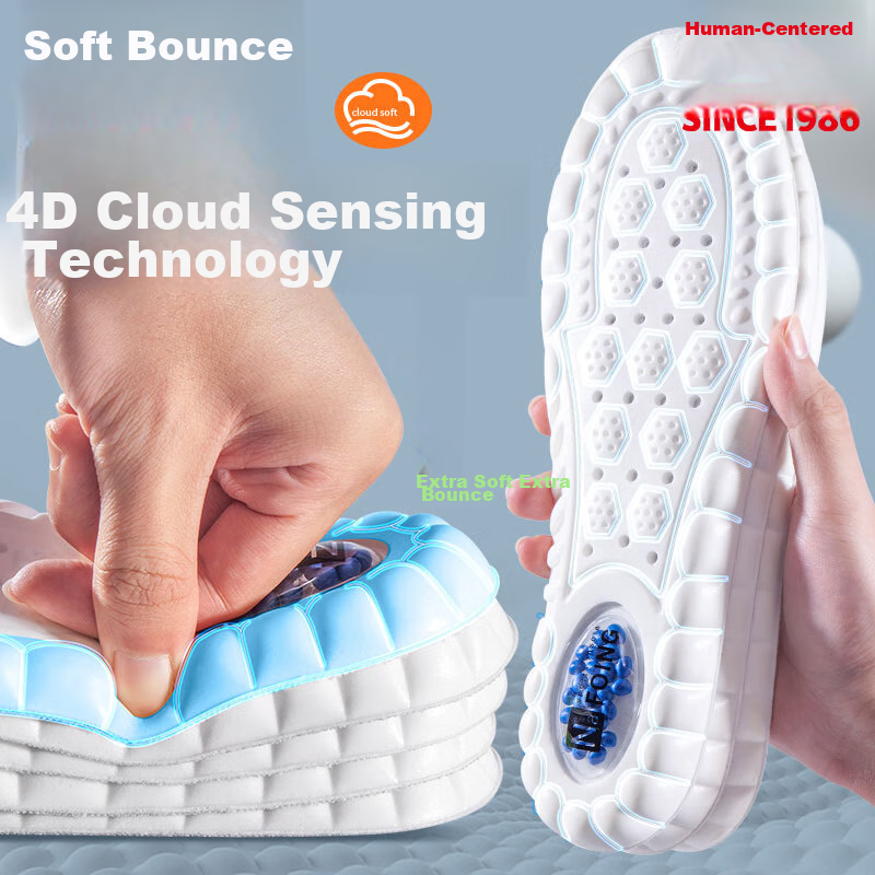 RENBEN Insoles for Men, Sports Soft Cushioning, Comfortable for Long Stands, Shock-Absorbing, Sweat-Absorbing, Breathable, Odor-Resistant, Comfortable Feel, 6640, Size 35-36