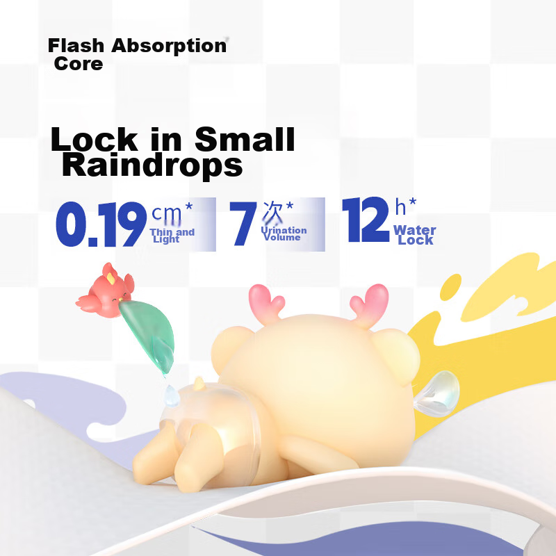 Chiaus Colorful Diapers XL 66 Pieces + 6 Pieces Baby Diapers, Ultra-Absorbent, Dry And Breathable