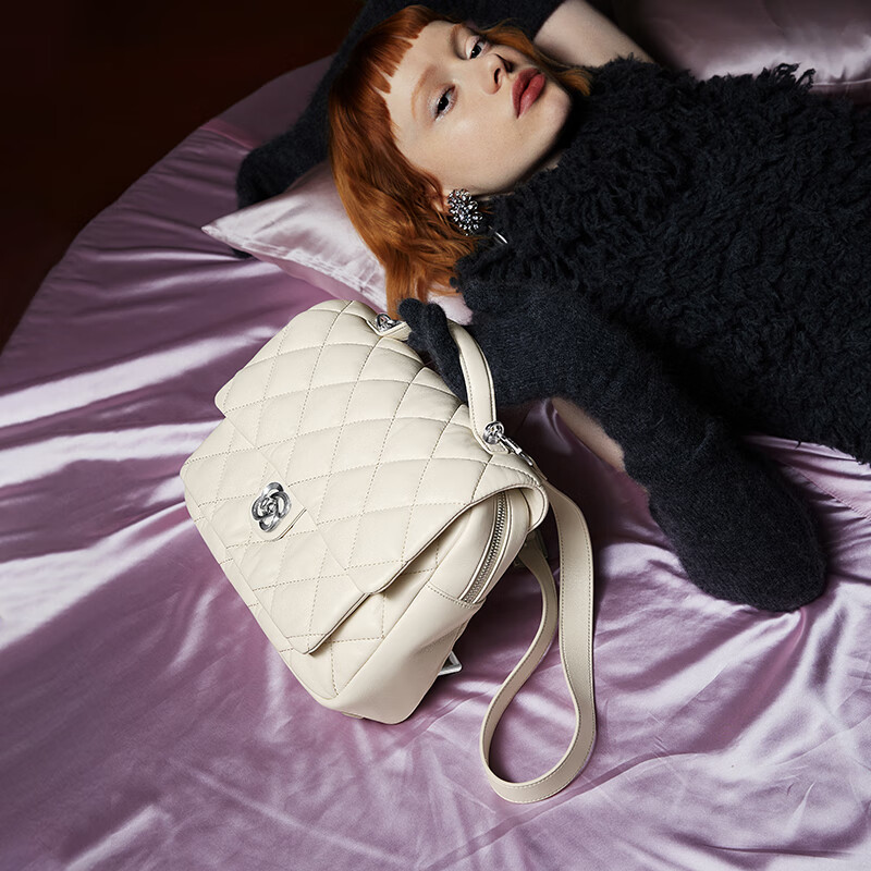 JUST STAR Women's Backpack 2025 New Large Capacity Commuting Travel Backpack Computer Bookbag [Same Style as Zhang Yuxi]