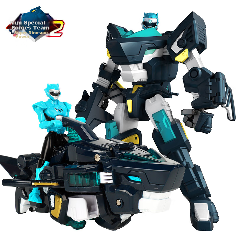 Zhanchao Mini Agent Team Toys, Transforming Super Dinosaur Power, Super Angry Shark Mecha Tila Ka, Boys' Gift, Children's