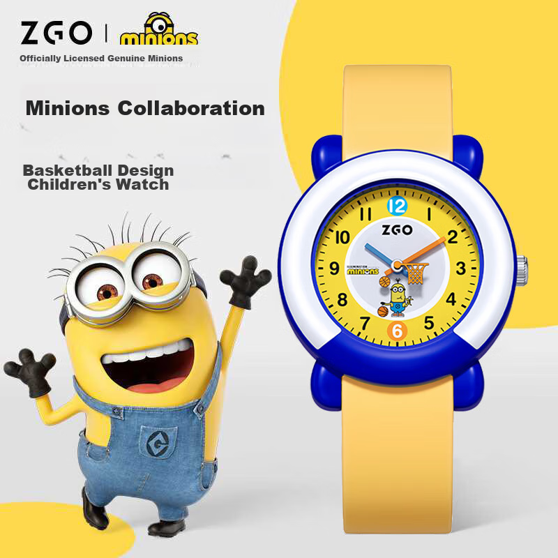 ZGO Children's Watch, Waterproof Toy Cartoon Electronic Watch for Boys, Baby Toddler Birthday Gift, 335 Minions