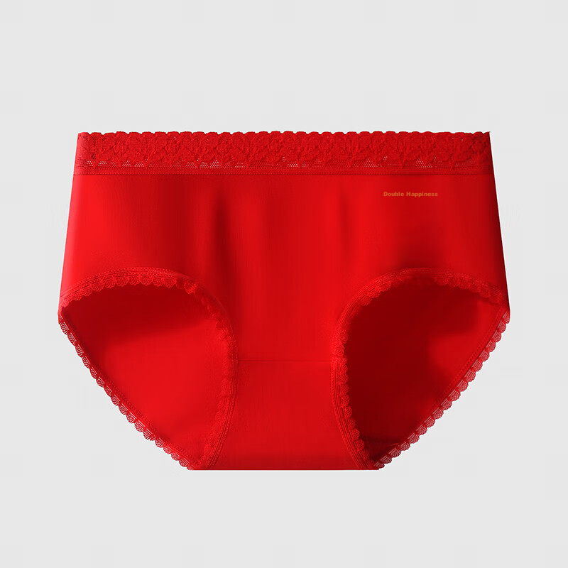 Langsha Couple's Underwear, Pure Cotton, Single Pack, Festive Wedding Style, for Bride And Groom, Bright Red, Zodiac Year of Snake, Women's Underwear