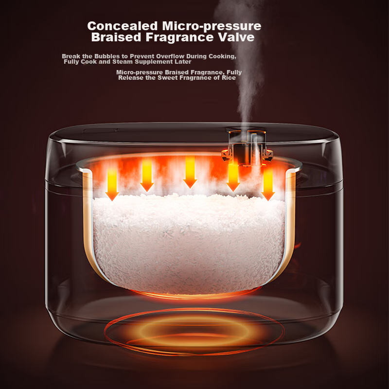 Midea Micro-Pressure Rice Cooker for 3-10 People, Large Capacity Household Electric Rice Cooker, Smart Reservation, Multi-Functional for Soup, Rice, Grains And Porridge, Versatile Pot, Metal Body RE52