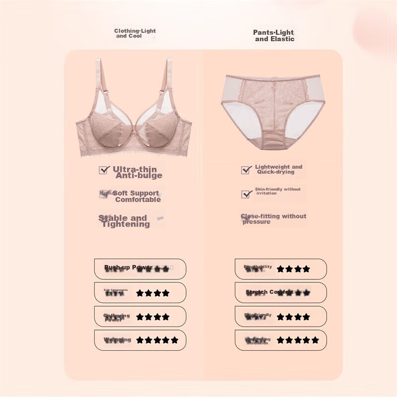 Ordifen Bra, Minimizing for Large Breasts, Full Coverage, Ultra-Thin Style, Bra Set, Plus Size Brassiere for Women, XB3314