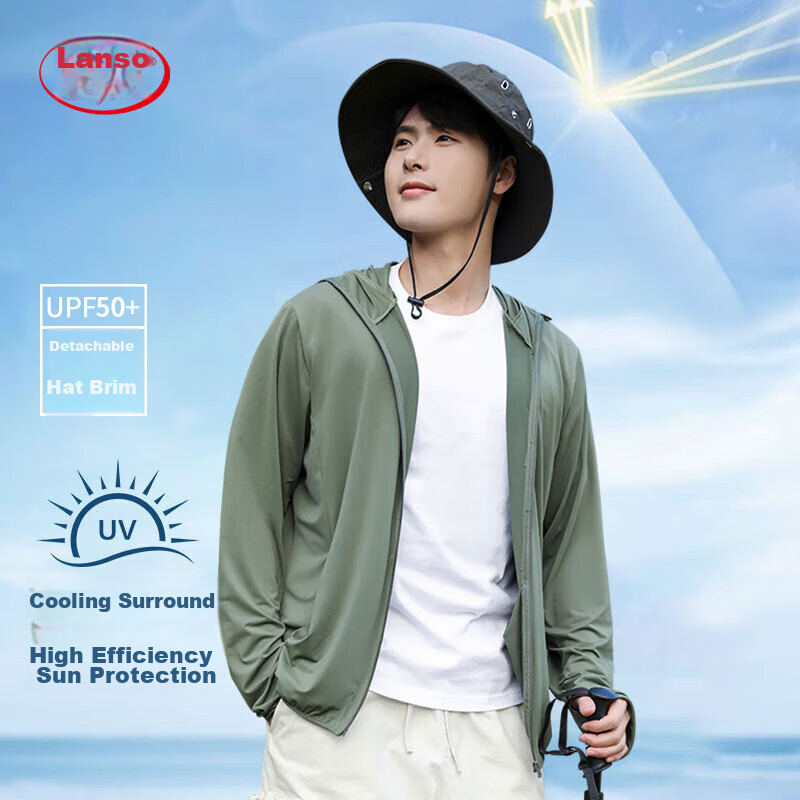 LangSha Sun Protection Clothing for Men And Women, Ice Silk Style, Spring And Summer UV Protection, Ultra-Thin Breathable Outdoor Skin Coat, Fishing Jacket