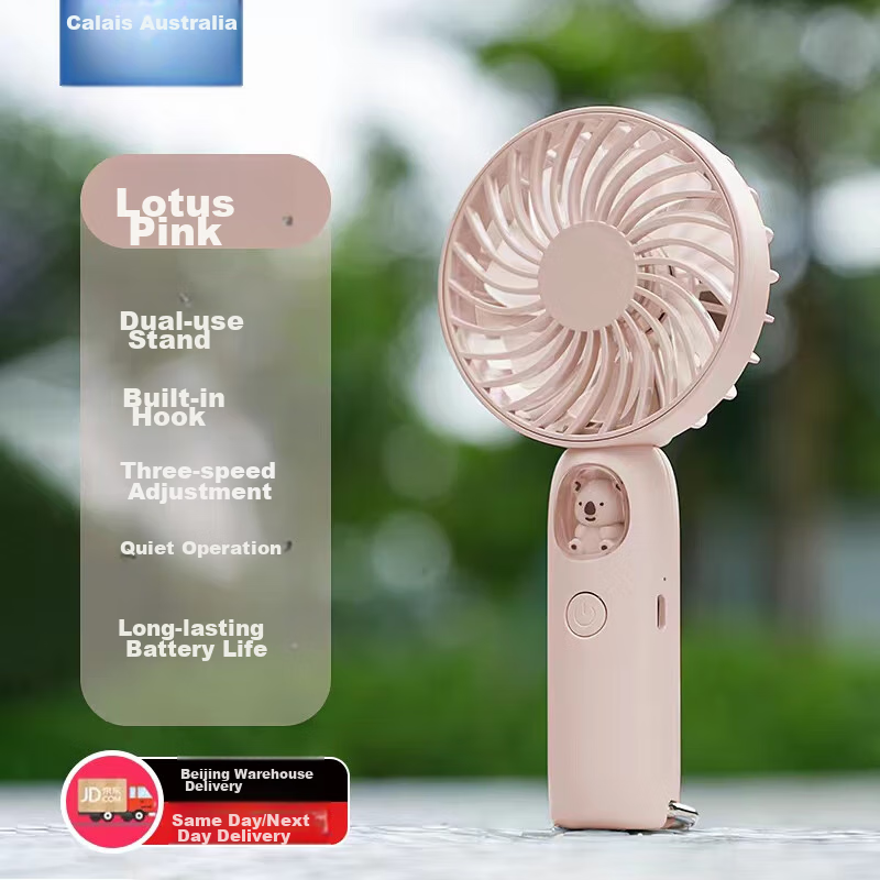 Kalai'ao Handheld Mini Fan, USB Fan, Figurine, Portable Electric Fan, for Students, Office, Dormitory, Long Battery Life, Outdoor Travel, QL-F1, Lotus Pink