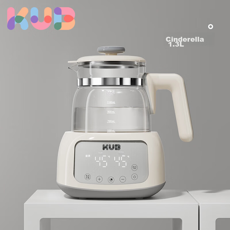 KUB Constant Temperature Hot Water Kettle, Milk Thermometer, Smart Milk Warmer, Health Pot, No Glue, Xindebai 1.3L