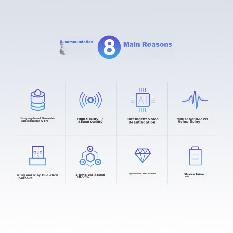 Huawei Smart Selection HarmonyOS Selected Pure Wheat Intelligent Karaoke Microphone, Dual Wireless Receiver, Dynamic Coil, Suitable for Wenjie Car M5/M7/M9, Some Huawei Smart Screen Home KTV