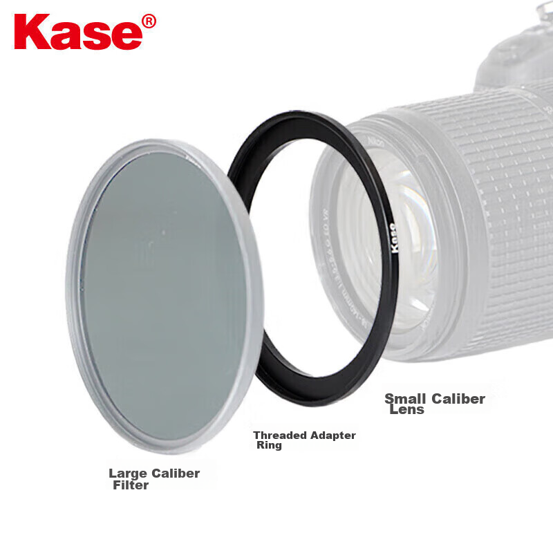 Kase 77mm Lens Adapter, 82mm Filter Thread Adapter Ring, Small Aperture Lens Conversion, Large Aperture Filter, Multi-Purpose Lens Adapter, Lens Filter Ring