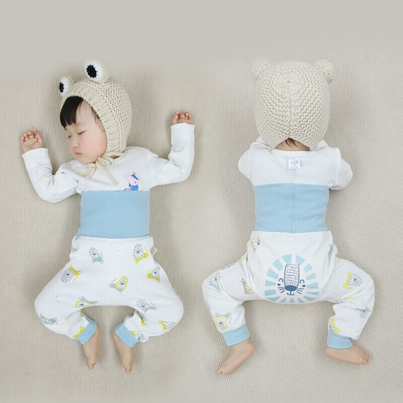 Huanxi Xiaoxiong 6 Months-3 Years Baby Pants, High-Waist Tummy Protection, Big Bottom Pants for Autumn, Newborn Spring And Autumn Large PP Pants