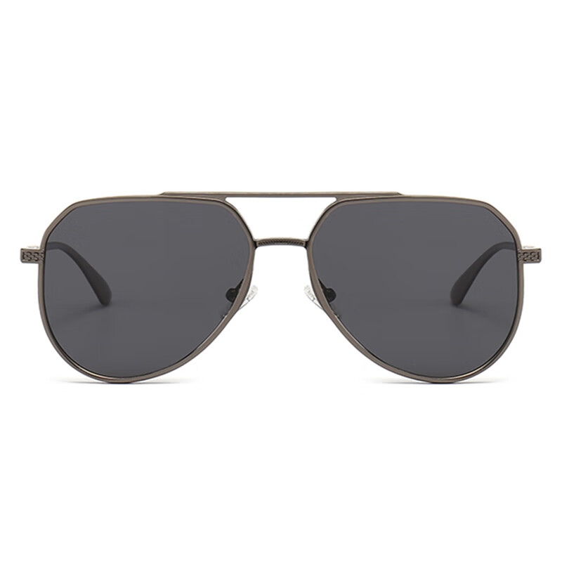 Shiyun Classic Aviator Sunglasses for Men, High-Definition Polarized Driving Sunglasses, Protective Eyewear, Gunmetal Frame with Black And Gray Lenses