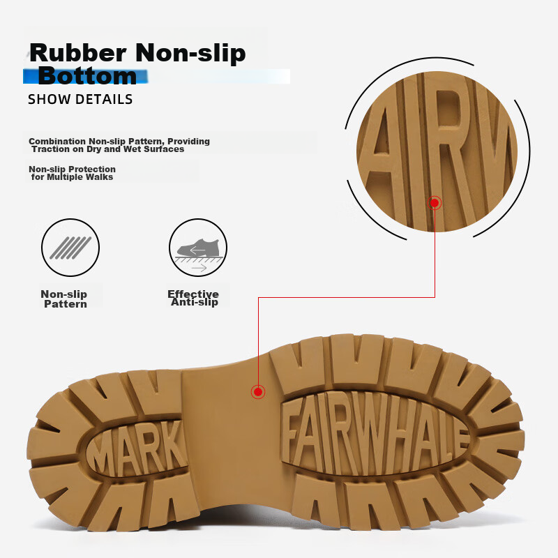 Mack Wuhu Martin Boots for Men, Winter Men's Shoes 2024 New Style Yellow Boots, Fleece-Lined Cotton Shoes, Work Boots, Snow Boots, Ginger Yellow, Size 40