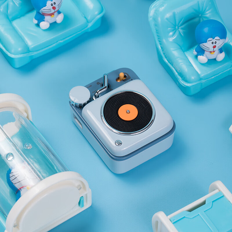 Maowang Radio, Maowang Speaker, Atomic Phonograph B612 MW-P1, Portable Retro Bluetooth Speaker, Outdoor Mini Speaker, Children's Heart Blue