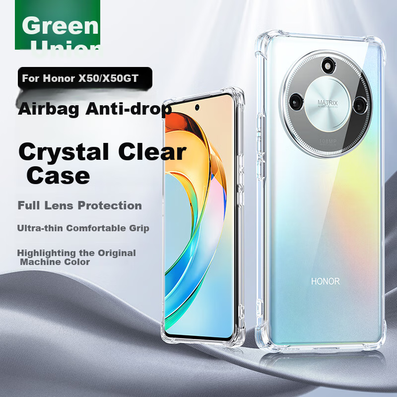 UGREEN UGREEN Case for Honor X50 Huawei Honor X50 GT Protective Case Four-corner Airbag Anti-fall Lens Full Coverage Ultra-thin Skin-friendly Transparent Simple Men and Women【Yellowing Compensation】