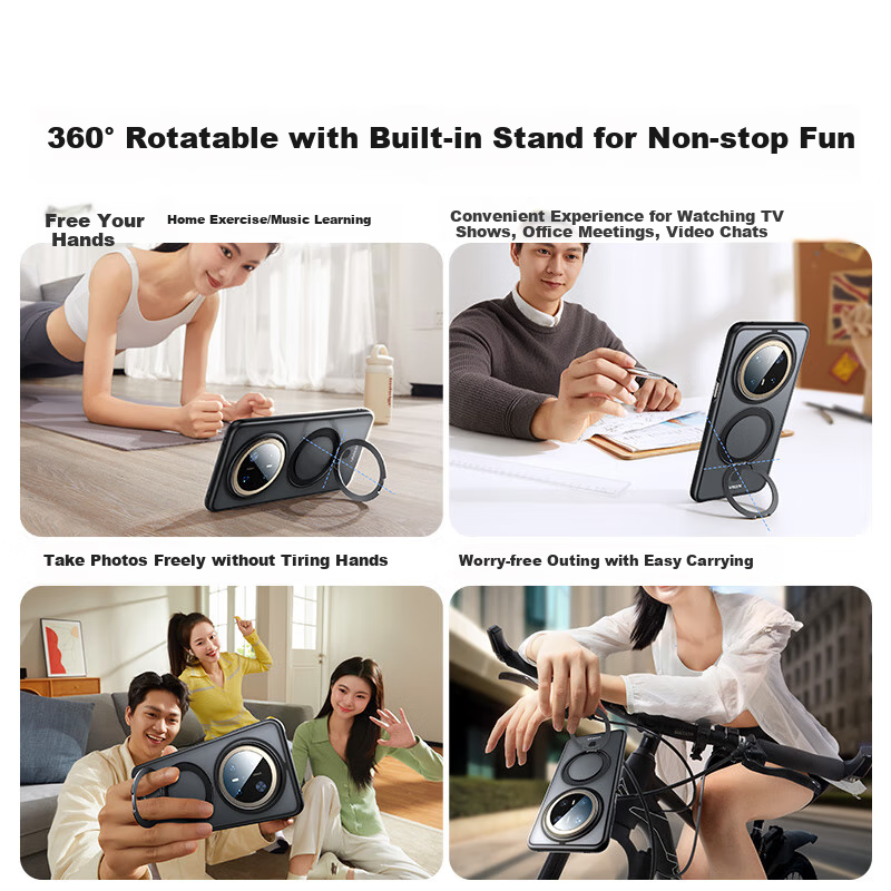 Lulian [360° Rotating Stand Case] Compatible with Huawei Mate70 Pro Phone Case, Mate70 Pro+ Protective Cover, Magsafe Magnetic Ultra-Thin Original Skin-Friendly Soft Edge Shockproof Case