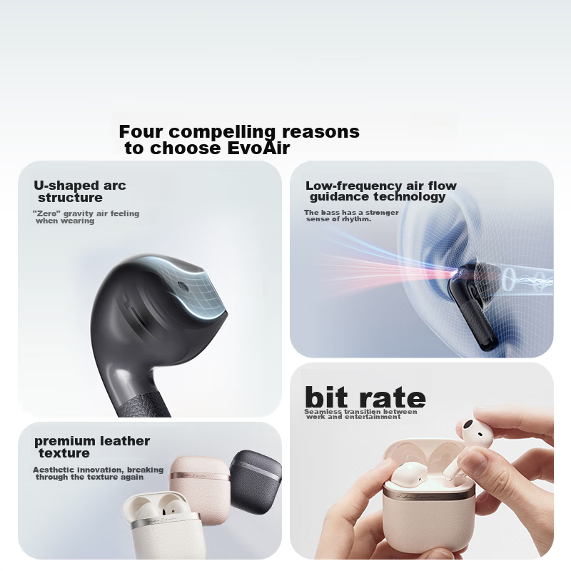 Edifier Hua Zai Evo Air Wireless Bluetooth Earbuds, Semi In-Ear, 32h Long Battery Life, Bluetooth 5.4, Midnight Blue, Compatible with Apple, Huawei, Xiaomi