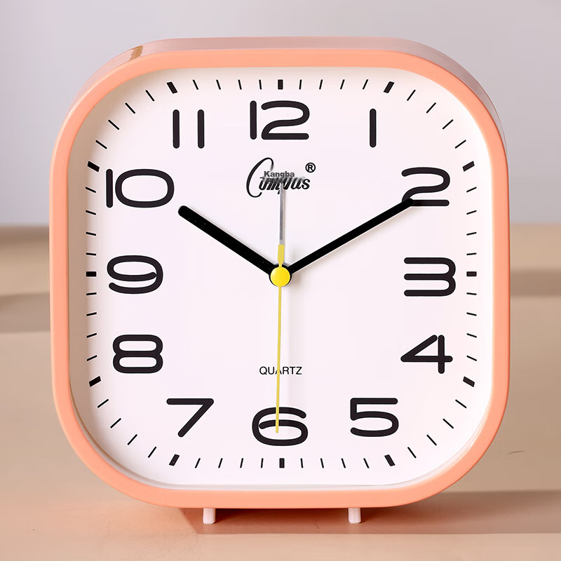 Kangbasai Desktop Alarm Clock for Children And Students, Simple Bedroom Bedside Clock, 2361 Orange