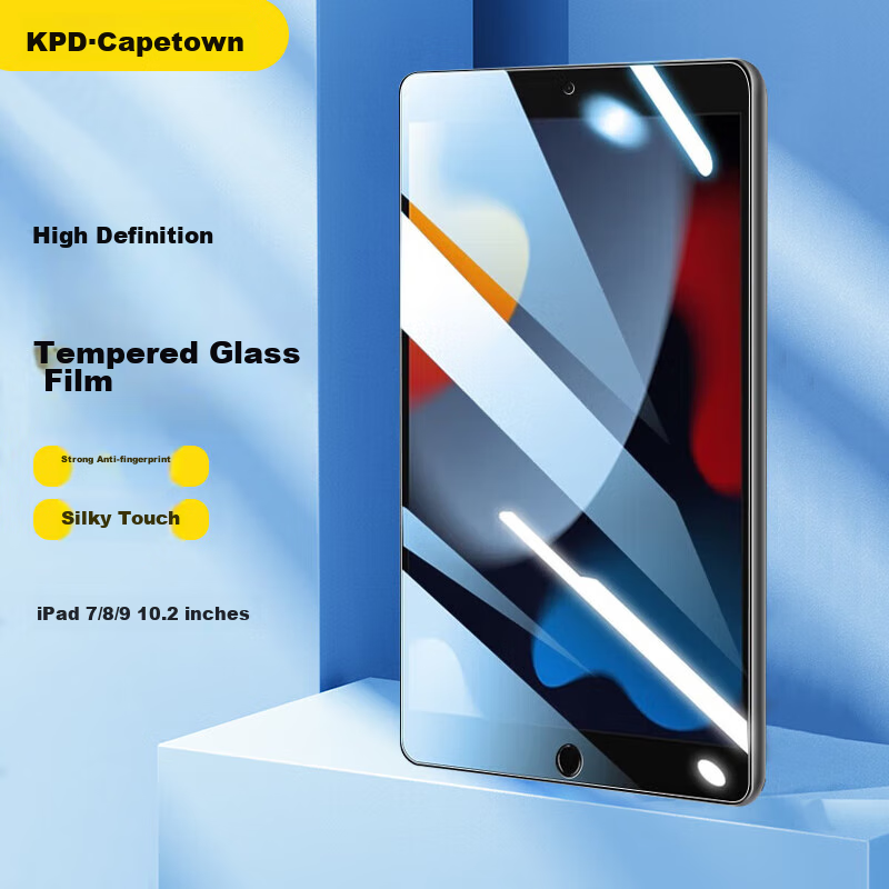 Kapeideng Tempered Glass Screen Protector for Apple IPad 7/8/9 Tablet, 10.2-Inch, Compatible with 2019/2020/2021 IPad Models, Universal Tablet Protective Film, HD Anti-Fingerprint