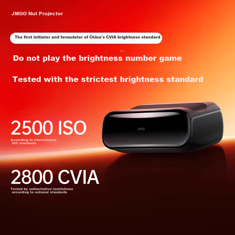 JMGO O2 Ultra 4K Ultra HD Ultra Short Throw Tri-Color Laser Projector with Electric Motorized Yaw Platform for Home Theater (2800:1 Contrast Ratio Laser TV Alternative)