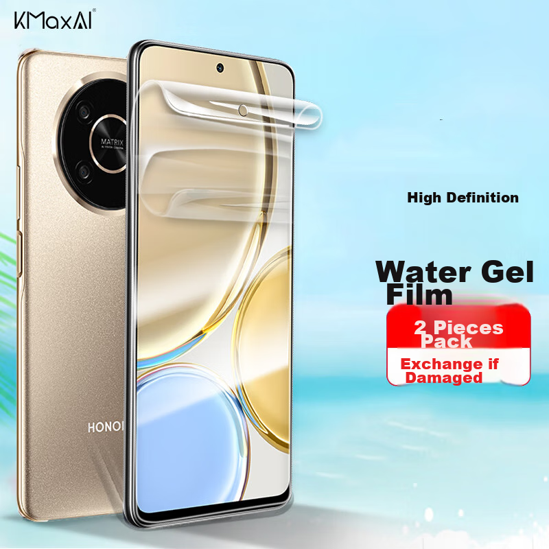 KMaxAI Hydrogel Film for Honor X40 GT/Honor X30, 3D Full-Screen Protective Soft Film, with Application Tool - 2 Pieces