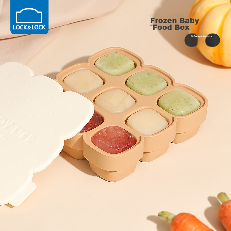 Lock & Lock Baby Food Mold, Silicone Freezer Tray, Infant Food Container, Freezable And Steaming Mold, Portioning And Storage Box