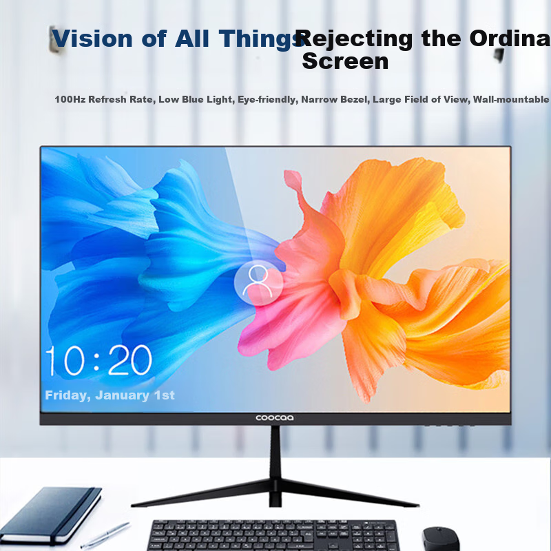 Coocaa Skyworth coocaa 27-inch Professional Office Large Screen Monitor 100Hz Refresh Rate Wall-Mountable Gaming High Definition Office Computer Display Screen Low Blue Light