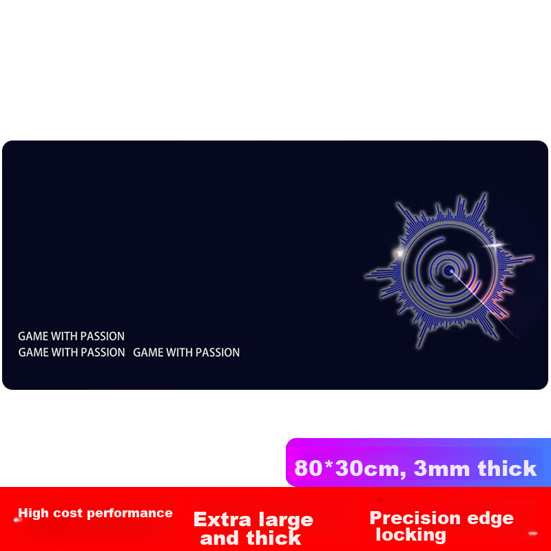 LINGSHE Mouse Pad 800*300*3 Extra Large Thick Office Gaming Mouse Pad for Students Computer Desk Pad, Precision Edge Locking, P60 Black Sky Eye