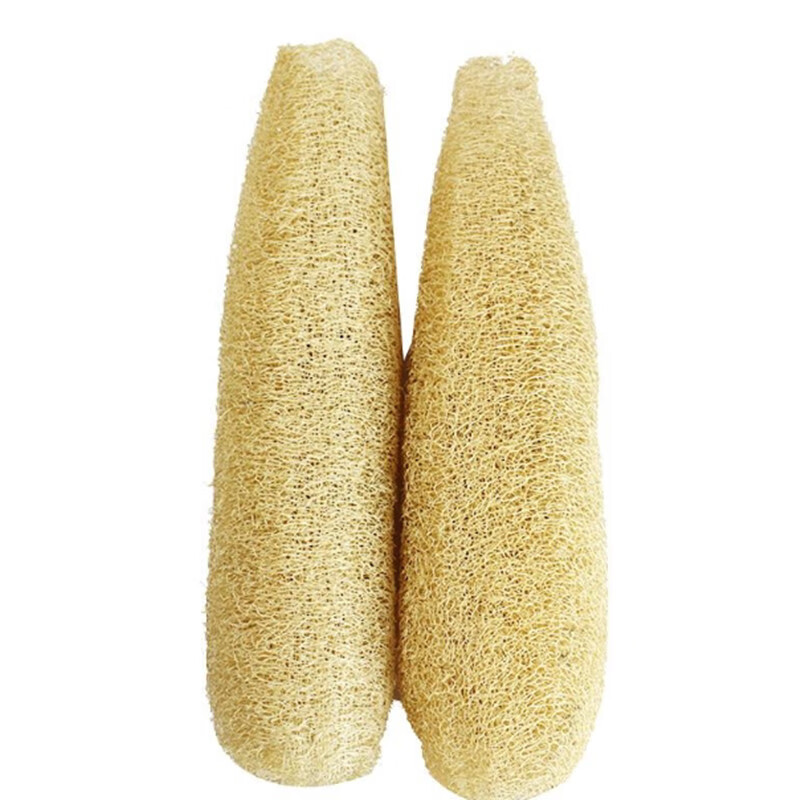 Luo-Style Natural Loofah Scrubber for Pot Cleaning, Kitchen Dish Washing, Water Absorption, And Cleaning. Whole Loofah, 2 Pieces Per Pack (30-39cm)