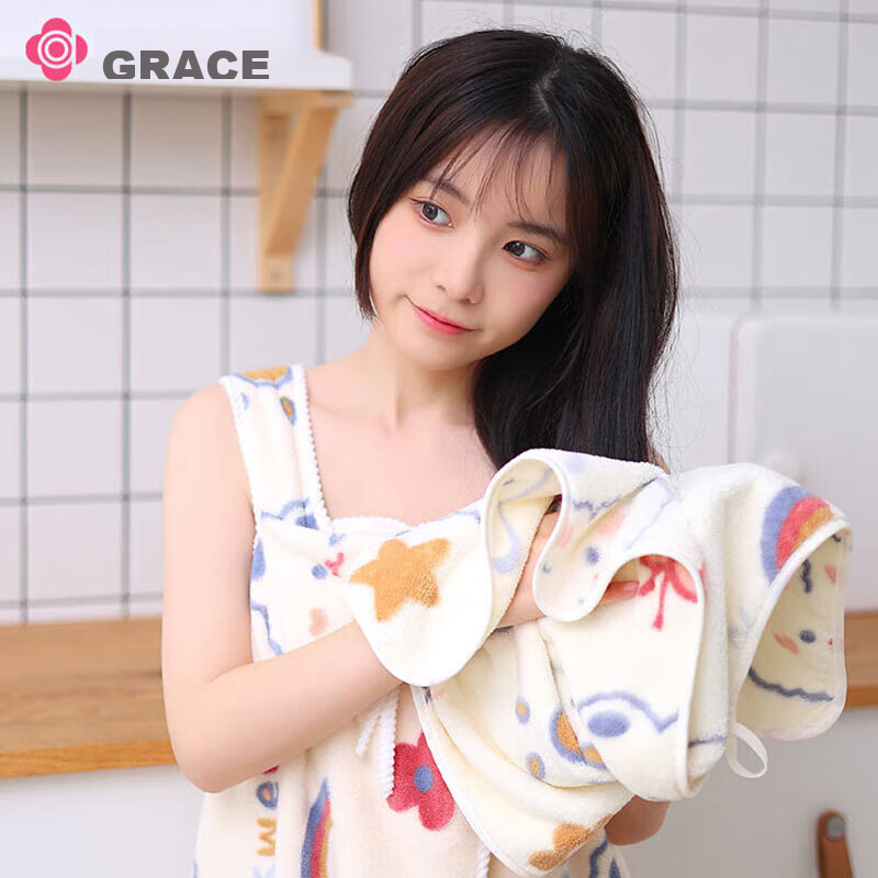 Grace Towels, 4 Pack, Class A Soft Snowflake Fleece, Face And Bath Towels, Quick-Drying, for Home Use, Absorbent, Thickened Face Towels for Men And Women