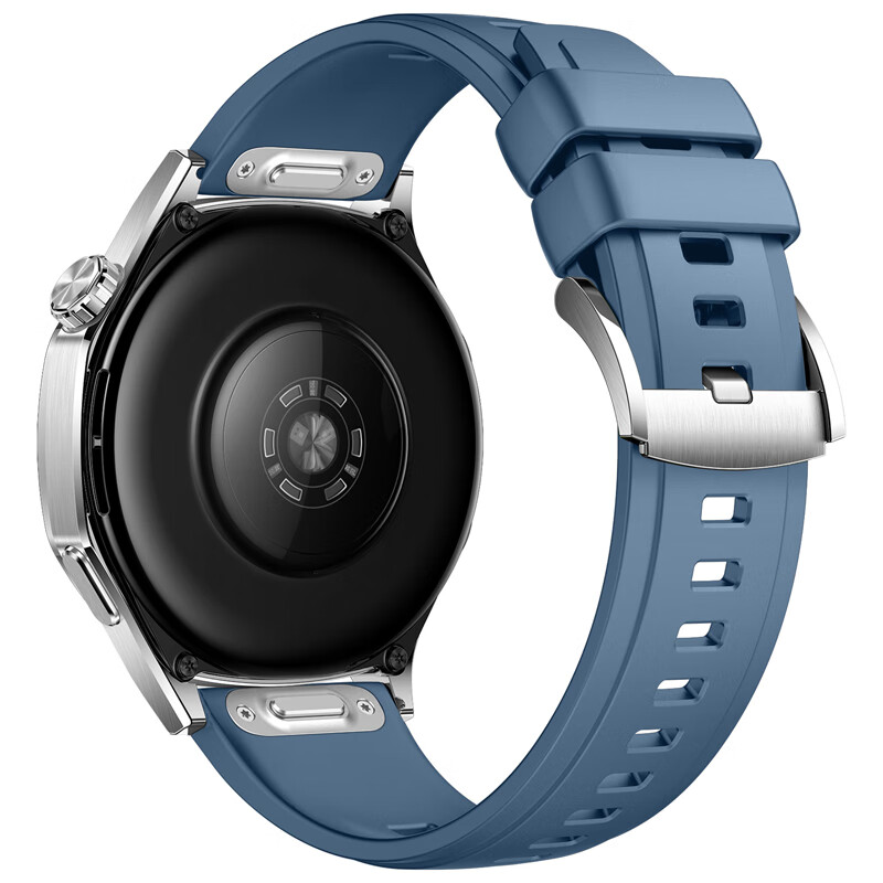 Weiqiantu Compatible with Huawei Watch Band GT5/5pro/GT4/watch, Sports Silicone Composite Strap, 46/48mm Dial [Topa Blue] - Button Closure, Official Same Style