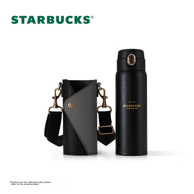 Starbucks Coffee Treasure Series Golden Flow Stainless Steel Cup with Cup Sleeve, 450ml Insulated Tumbler, Birthday Gift
