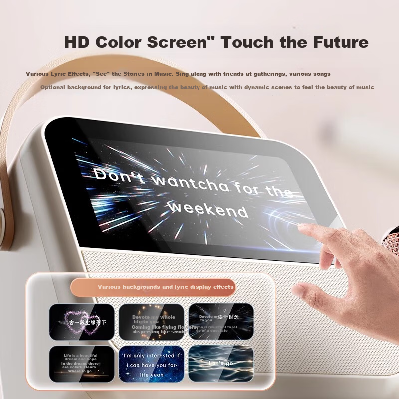 Soaiy GC200Pro Karaoke Microphone Speaker All-In Bluetooth Speaker for Home KTV, Singing, Children, Karaoke, Birthday And Qixi Festival Gift for Men And Women