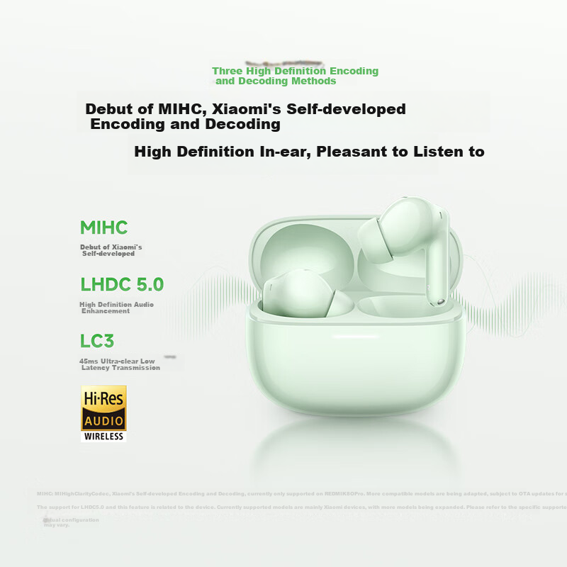 MI (MI) REDMI Buds 6 Pro True Wireless Noise Cancelling Earbuds In-ear MI Huawei Apple Universal Xuanwu Black