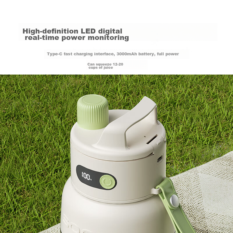 Xiaozhi Juicer Cup, Small Juicer, Portable Wireless Blender, Large Capacity Toner Bucket, Shakes Milk, Rechargeable Portable Cup, Crushes Ice [Alternative to Xiaomi Juicer Cup]